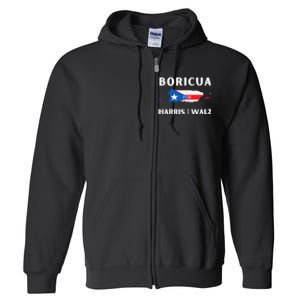 Puerto Ricans Harris 2024 Boricua For Harris Waltz Full Zip Hoodie