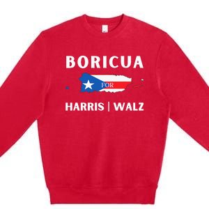 Puerto Ricans Harris 2024 Boricua For Harris Waltz Premium Crewneck Sweatshirt