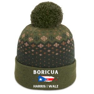 Puerto Ricans Harris 2024 Boricua For Harris Waltz The Baniff Cuffed Pom Beanie