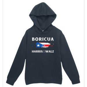 Puerto Ricans Harris 2024 Boricua For Harris Waltz Urban Pullover Hoodie