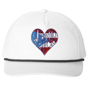 Puerto Rico Heart Snapback Five-Panel Rope Hat