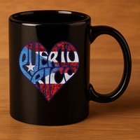 Puerto Rico Heart 11oz C Handle Ceramic Mug