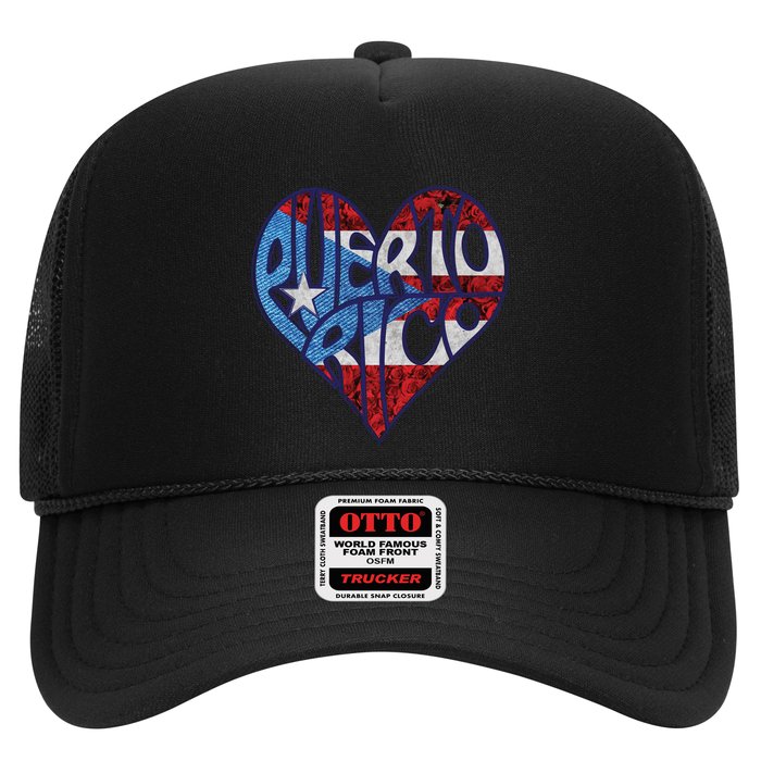 Puerto Rico Heart Trucker Hat