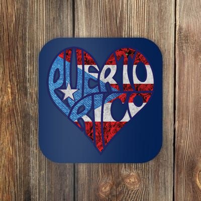 Puerto Rico Heart Coaster