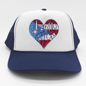 Puerto Rico Heart Trucker Hat