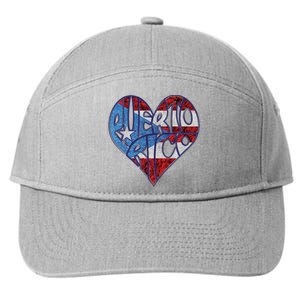 Puerto Rico Heart 7-Panel Snapback Hat