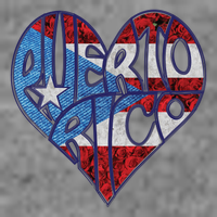 Puerto Rico Heart Womens T-Shirt