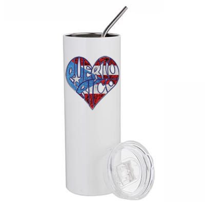 Puerto Rico Heart Stainless Steel Tumbler