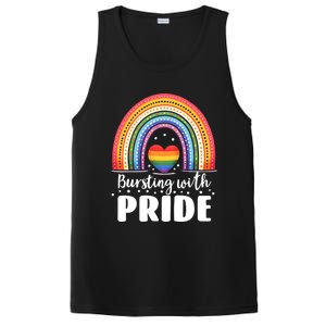 Pride Rainbow Heart Pride Gift Bursting With Pride Gift PosiCharge Competitor Tank