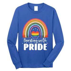 Pride Rainbow Heart Pride Gift Bursting With Pride Gift Long Sleeve Shirt