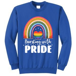 Pride Rainbow Heart Pride Gift Bursting With Pride Gift Sweatshirt