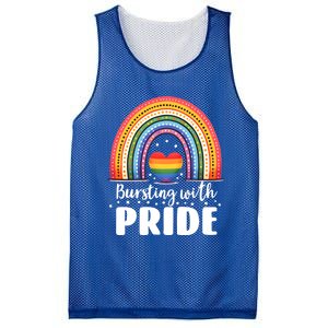 Pride Rainbow Heart Pride Gift Bursting With Pride Gift Mesh Reversible Basketball Jersey Tank