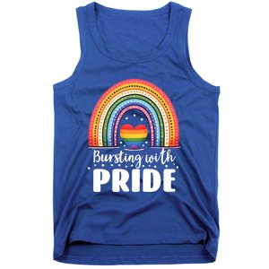 Pride Rainbow Heart Pride Gift Bursting With Pride Gift Tank Top