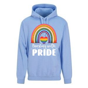 Pride Rainbow Heart Pride Gift Bursting With Pride Gift Unisex Surf Hoodie