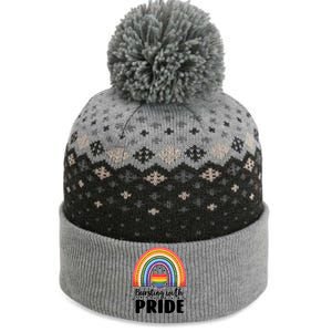 Pride Rainbow Heart Pride Gift Bursting With Pride Gift The Baniff Cuffed Pom Beanie