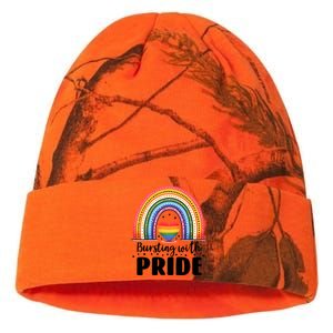 Pride Rainbow Heart Pride Gift Bursting With Pride Gift Kati Licensed 12" Camo Beanie