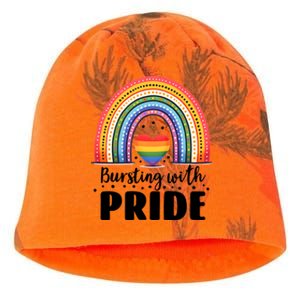 Pride Rainbow Heart Pride Gift Bursting With Pride Gift Kati - Camo Knit Beanie