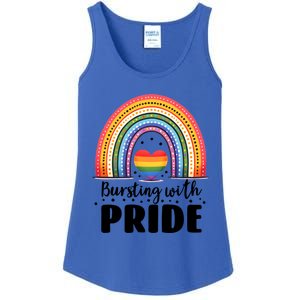 Pride Rainbow Heart Pride Gift Bursting With Pride Gift Ladies Essential Tank