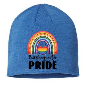 Pride Rainbow Heart Pride Gift Bursting With Pride Gift Sustainable Beanie