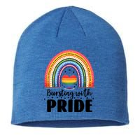 Pride Rainbow Heart Pride Gift Bursting With Pride Gift Sustainable Beanie