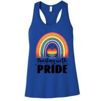 Pride Rainbow Heart Pride Gift Bursting With Pride Gift Women's Racerback Tank