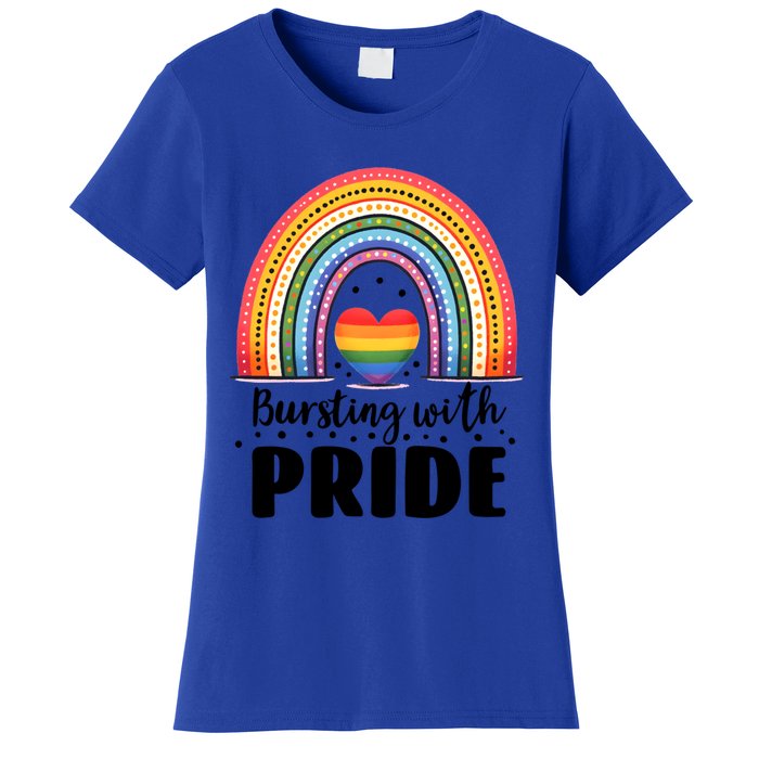 Pride Rainbow Heart Pride Gift Bursting With Pride Gift Women's T-Shirt