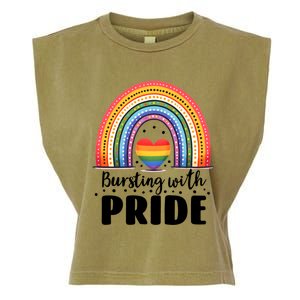 Pride Rainbow Heart Pride Gift Bursting With Pride Gift Garment-Dyed Women's Muscle Tee