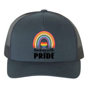 Pride Rainbow Heart Pride Gift Bursting With Pride Gift Yupoong Adult 5-Panel Trucker Hat