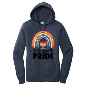 Pride Rainbow Heart Pride Gift Bursting With Pride Gift Women's Pullover Hoodie