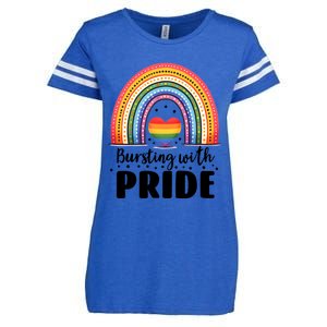 Pride Rainbow Heart Pride Gift Bursting With Pride Gift Enza Ladies Jersey Football T-Shirt