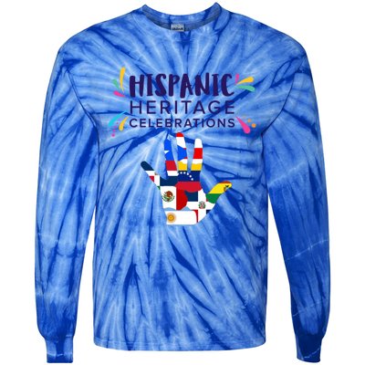 Puerto Rico Hispanic Heritage Gift Idea Meaningful Gift Tie-Dye Long Sleeve Shirt