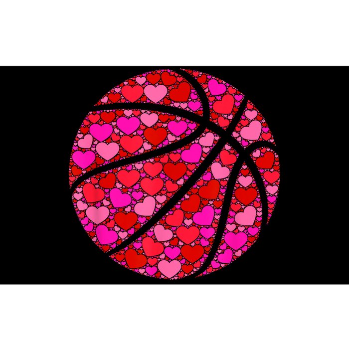 Pink Red Heart Valentines Day Gift Women Girls Basketball Bumper Sticker