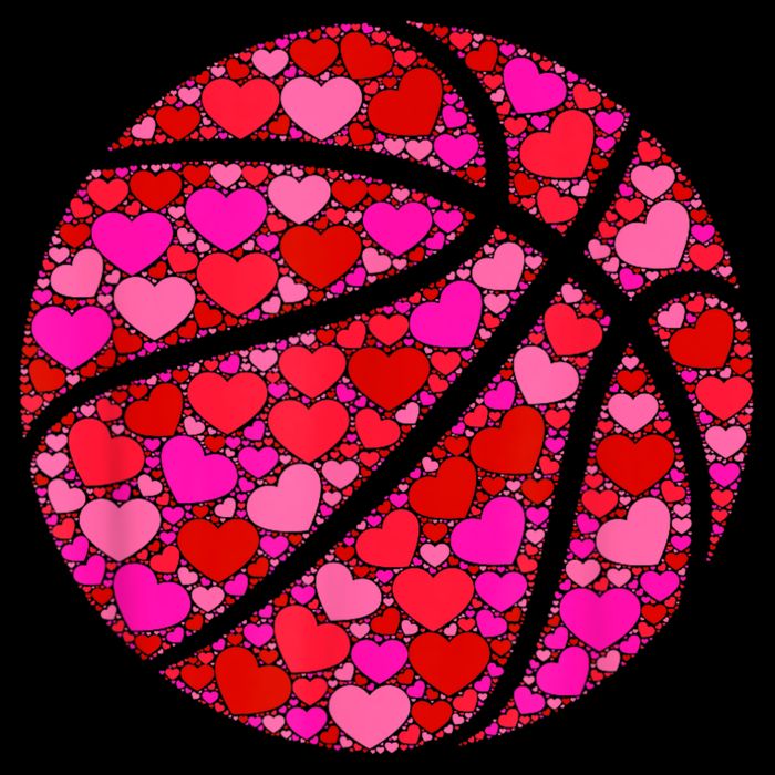 Pink Red Heart Valentines Day Gift Women Girls Basketball Mug