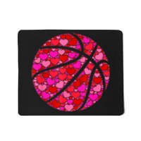 Pink Red Heart Valentines Day Gift Women Girls Basketball Mousepad