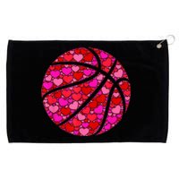 Pink Red Heart Valentines Day Gift Women Girls Basketball Grommeted Golf Towel