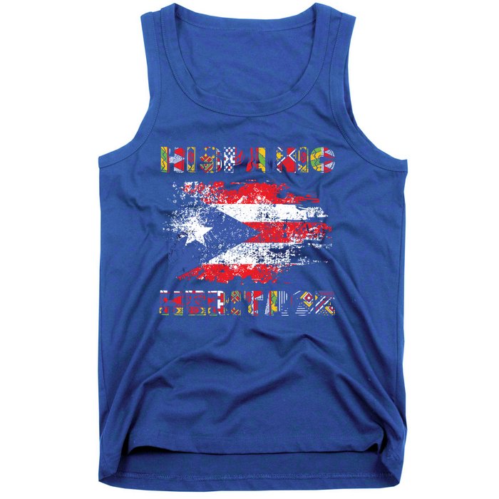 Puerto Rico Hispanic Heritage Month Gift Design Idea Gift Tank Top