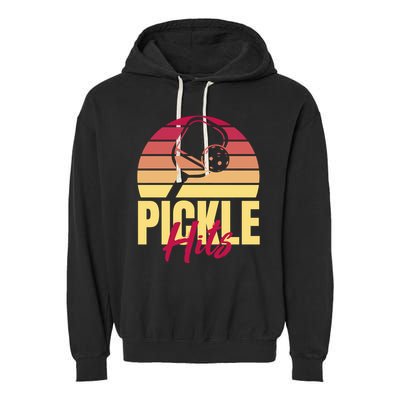Pickleball Retro Hits Garment-Dyed Fleece Hoodie