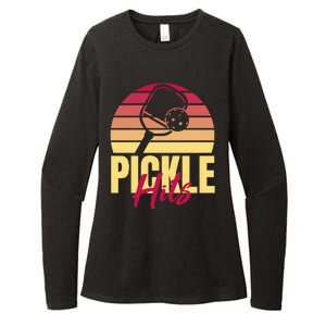 Pickleball Retro Hits Womens CVC Long Sleeve Shirt