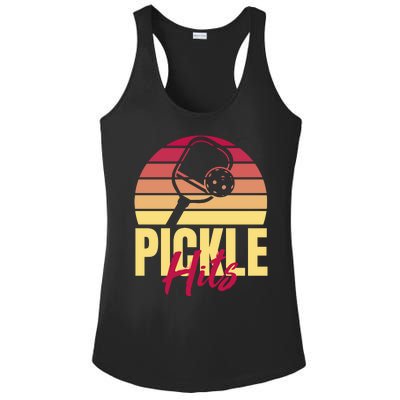 Pickleball Retro Hits Ladies PosiCharge Competitor Racerback Tank