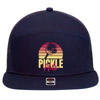 Pickleball Retro Hits 7 Panel Mesh Trucker Snapback Hat