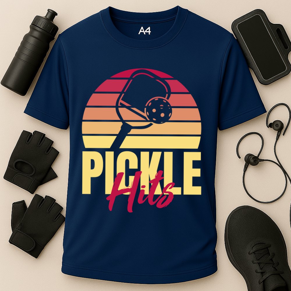 Pickleball Retro Hits Cooling Performance Crew T-Shirt