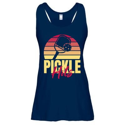 Pickleball Retro Hits Ladies Essential Flowy Tank