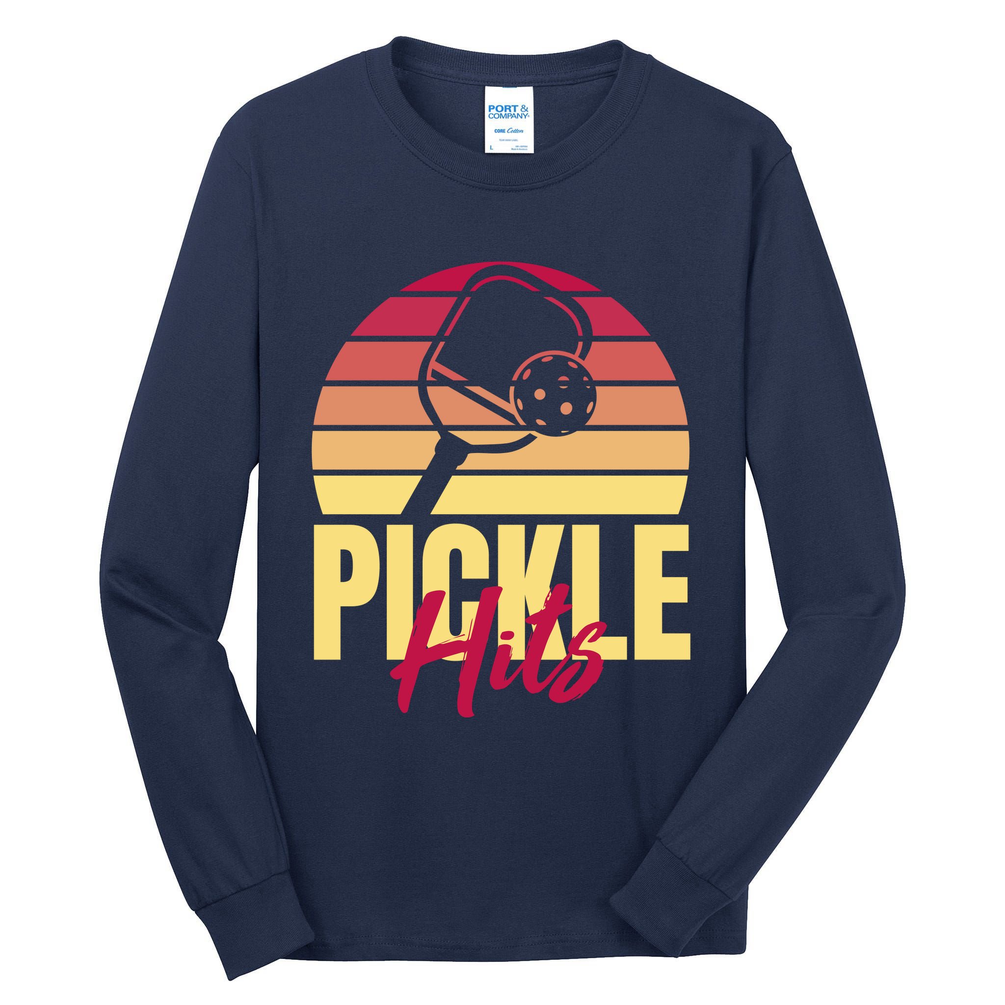 Pickleball Retro Hits Tall Long Sleeve T-Shirt