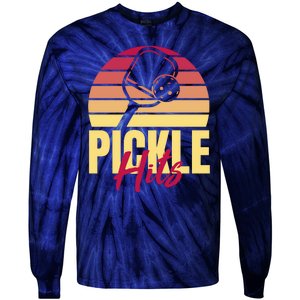 Pickleball Retro Hits Tie-Dye Long Sleeve Shirt