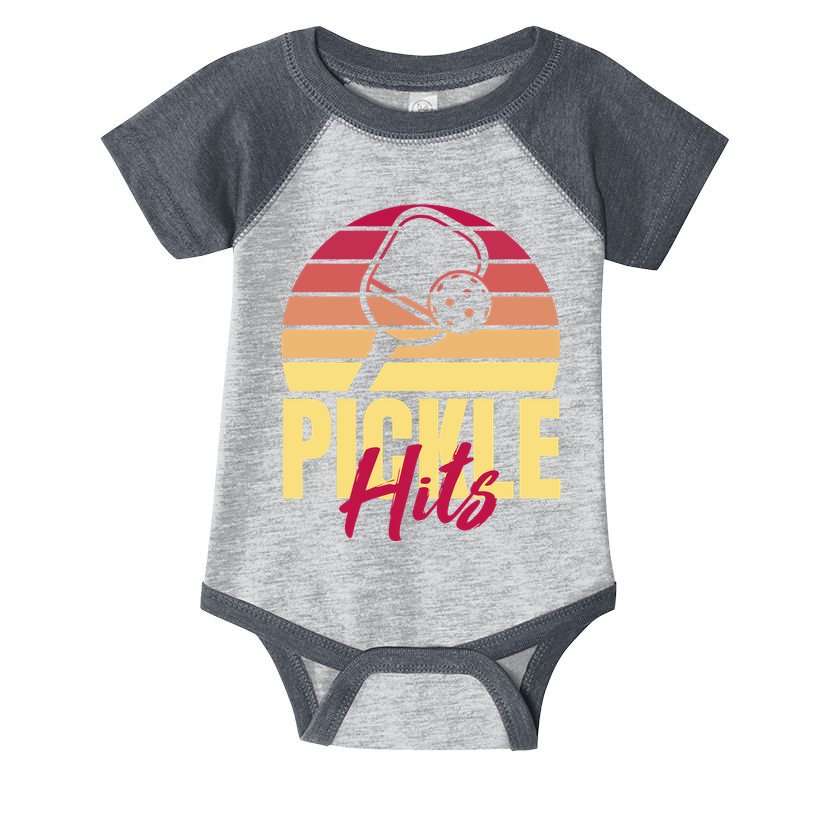 Pickleball Retro Hits Infant Baby Jersey Bodysuit