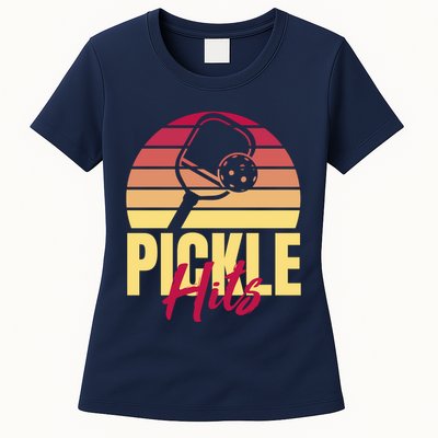 Pickleball Retro Hits Womens T-Shirt