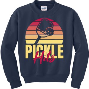 Pickleball Retro Hits Kids Sweatshirt