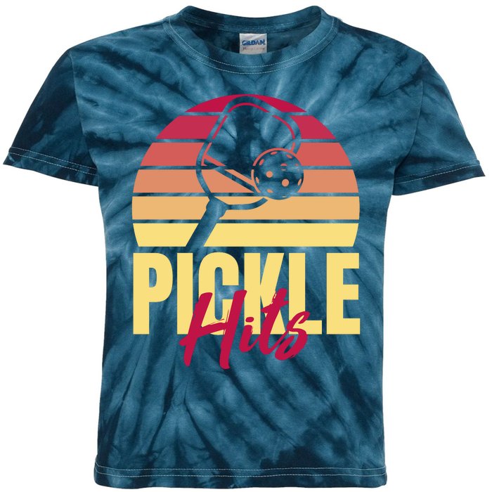 Pickleball Retro Hits Kids Tie-Dye T-Shirt