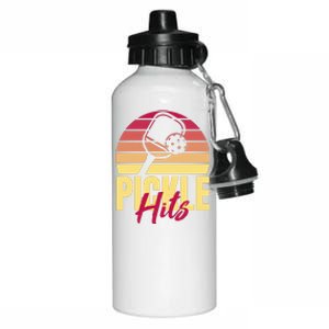 Pickleball Retro Hits Aluminum Water Bottle