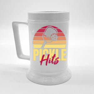 Pickleball Retro Hits Beer Stein